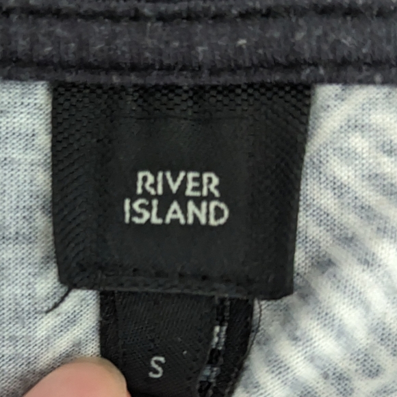 River Island ASOS Striped Grey Graphic T-shirt Muscle Fitted Tight Small - Picture 8 of 12